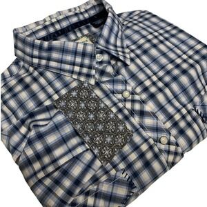 Panhandle Rough Stock Pearl Snap Western Shirt Women's‎ XL Flip Cuff  Ranch